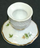 Nem használt, kézzel festett Hollóházi porcelán 3 darabos asztali készlet eredeti dobozában / Hand-p...