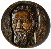 Renner Kálmán (1927-1994) 1964. "Michelangelo" festő, építész, szobrász bronz emlékérem (105mm) T:2 / 1964. Michelangelo painter, architect, sculptor Br commemorative medal Sign: Kálmán Renner (105mm) C:XF