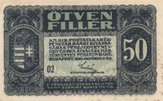 1920. 20f (2x) + 50f + 1930. 20P + 1939. 5P + 1945. 10.000P hamis "MINTA" felülnyomással +...