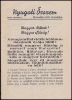 1938 Nyugati Őrszem - Felvidék visszacsatolására kiadott különszám, Királyi Nyomda, Sopron
