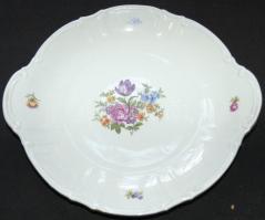 Porcelán süteményes készlet: 1 tál 5 tányérral / Set of chinaware dishes