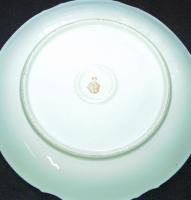 Porcelán süteményes készlet: 1 tál 5 tányérral / Set of chinaware dishes