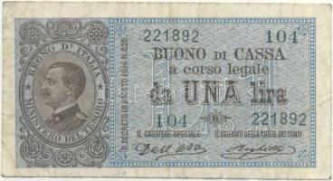 Olaszország 1914. 1L T:III- Italy 1914. 1 Lira C:F
