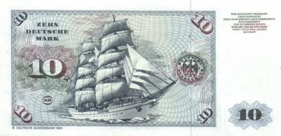 NSZK 1980. 10M T:II
GFR 1980. 10 Mark C:XF