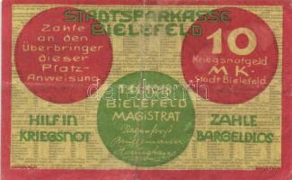Német Birodalom/Weimari Köztársaság/Bielefeld/Solingen/Hannover/Berlin 1919. 10M háborús szükségpénz...