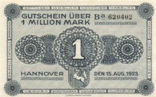 Német Birodalom/Weimari Köztársaság/Bielefeld/Solingen/Hannover/Berlin 1919. 10M háborús szükségpénz...