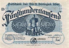 Német Birodalom/Weimari Köztársaság/Bielefeld/Solingen/Hannover/Berlin 1919. 10M háborús szükségpénz...