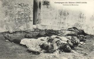 Balkan wars; dead bodies in Morocco (Rb)