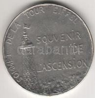 Franciaország 1900. "Eiffel torony..." ezüstözött bronz T:2