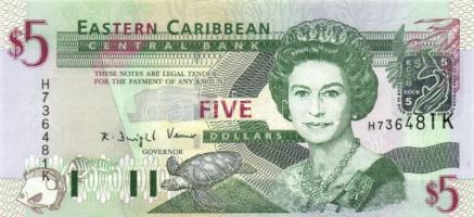 Kelet-Karibi Államok DN 5$ T:I East Caribbean States ND 5 Dollars C:Unc