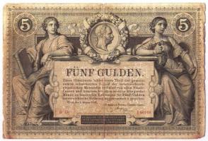 1881. 5Ft T:III- / 
Hungary-Austria 1881. 5 Gulden (Forint) C:VG
Kodnar 107