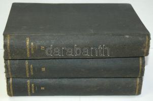1900 Gyógyszerészi Lexicon - az összes gyógyszerészeti tudományok enyclopediája II-IV. kötet, összeállította: Kazay Endre, kiadja Molnár Mihály Nagybányán, kiadói vászonkötésben, jó állapotban