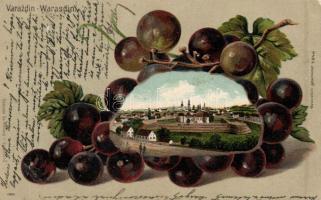 Varasd, grapes Emb. litho (pinhole)