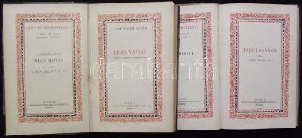 1926  2db Petőfi Társaság kiadványa: Tanulmányok, Mégis Mátyás, Singer és Wolfner Kiadó, Bp., kiadói keménykötésben, megviselt kopott borítás