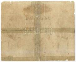 1858. 10G vízjellel T:IV hátulján ragasztva / 
Austrian Empire 1858. 10 Gulden with watermark C:G gl...