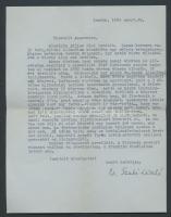 1983 Cs. Szabó László író érdekes tartalmú levele saját kezű aláírásával és címzésével