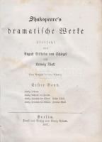 1867 Shakespeare drámák - Georg Reimer Berlin, kiadói keményvászon kötésben, jó állapotban, német nyelven