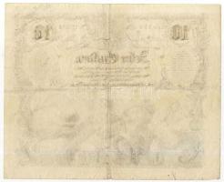 1863. 10G vízjellel, hátoldalon alapnyomati festékfoltokkal T:III- középen és szélein szakadás / 
Au...