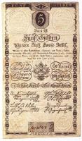 1806. 5G "Wiener-Stadt Banco-Zettel" T:III tűlyuk / Habsburg Monarchy 1806. 5 Gulden "Wiener-Stadt Banco-Zettel" C:F needle hole Kodnar 41a.