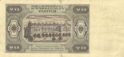 Lengyelország 1919. 1000M + 1922. 10.000M + 1929. 50Zl + 1940. 10Zl + 20Zl + 1948. 20Zl T:II,II-,III...