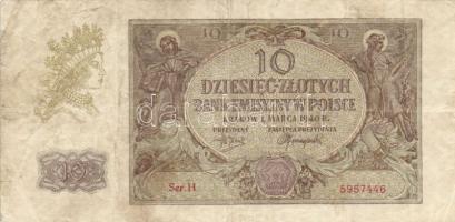 Lengyelország 1919. 1000M + 1922. 10.000M + 1929. 50Zl + 1940. 10Zl + 20Zl + 1948. 20Zl T:II,II-,III...