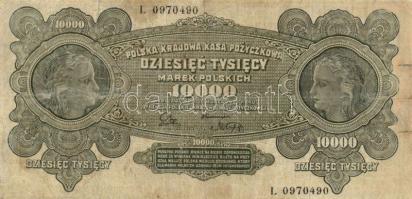 Lengyelország 1919. 1000M + 1922. 10.000M + 1929. 50Zl + 1940. 10Zl + 20Zl + 1948. 20Zl T:II,II-,III...