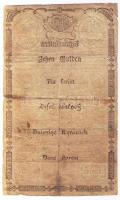 1806. 10G "Wiener-Stadt Banco-Zettel" T:III,III- kis lyuk, hátoldalon ragasztva /
Habsburg...