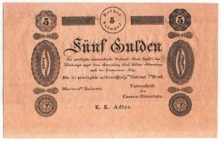 1825. 5G "Formulare" T:I- hajtatlan /
Austrian Empire 1825. 5 Gulden "Formulare"...