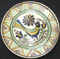 2db Tófalusi Páll Erzsi által szignált Korondi kerámia falitányér d:24cm