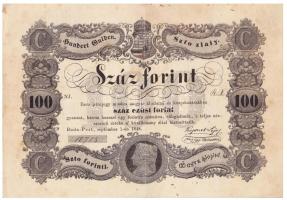 1848. 100Ft "Kossuth-bankó" T:III /  Hungary 1848. 100 Forint C:F
