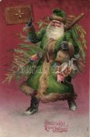 Christmas, St Nicholas Emb. litho (EK)