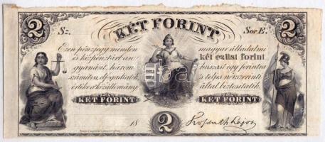 1852. 1Ft + 2Ft "Kossuth bankó" keltezés nélkül T:I / 
Hungary 1852. 1 Forint + 2 Forint &...