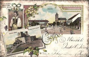 Csejte, Erzsébet Báthory litho (fl)