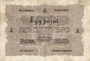 1848. 1Ft "Kossuth Bankó" T:III-(apró lyuk)