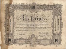 1848. 10Ft "Kossuth bankó" T:IV
