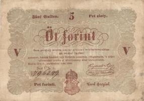 1848. 5Ft "Kossuth bankó" barna T:III