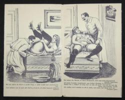 cca 1920 Dora`s Sprudelkur 10 darabos erotikus/porno leporello (egy helyütt a hajtásnál elvált) / Do...