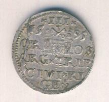 Lengyelország/Moneta Civitatis Rigae 1595. 3Gr "Sigismund III." Ag (Z.Klimek: 907.e)verési hibás T:2 Poland/Moneta Civitatis Rigae 1595. 3 Grossi "Sigismund III." Ag (Z.Klimek: 907.e) mint error C:XF