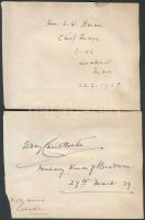 1929 Aláírások: Kumar Burdwan maharajája és Jan Kubelik aláírása és fotója két lapon Bartha Gyula és...