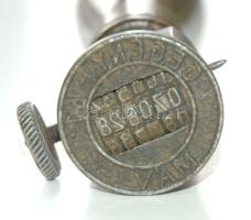 Régi, fanyelű "Gégény" köriratos dátum bélyegző / Railways stamper 14 cm