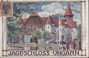 Hungarian hunting castle, Hunting Expo Vienna 1910 s: Kalmsteiner (Rb)