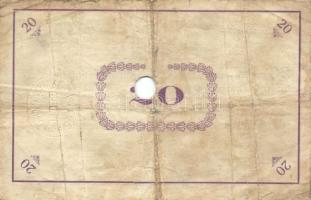 Pápa 1919. "Pápai csekk" 10K (2x) "A" és "C" sorozat + 20K (2x) "...