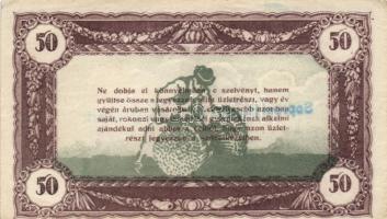 1920-as évek eleje 50K + 500K vásárlási visszatérítés "Soproni Hangya termelő fogy. és ért...&q...