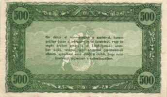 1920-as évek eleje 50K + 500K vásárlási visszatérítés "Soproni Hangya termelő fogy. és ért...&q...