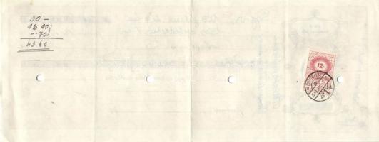 Sopron 1938-40. 3klf kitöltött váltó hátoldalukon illetékbélyeggel, lyukasztva mindegyik