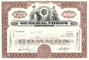 USA 1972. "General Foods Corporation" + 1974. "Universal Oil Products Company" 2db részvény élelmiszer és olajipar