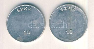 Szeged 1955. Szegedi Közlekedési Vállalat 2db zseton T:2