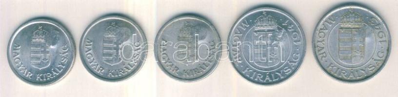 1941-44. 1P Alu (3x) + 2P Alu (2x)"sarló-kalapács" ellenjeggyel T:2,3