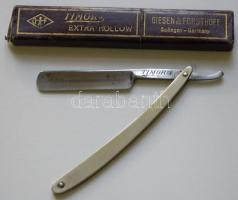 Régi Timor márkájú borotva Solingen pengével eredeti dobozában