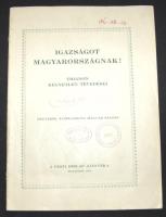 1931 Igazságot Magyarországnak! Trianon kegyetlen tévedési - Pesti Hírlap ajándéka, Bp., Dr. Légrády Ottó főszerkesztő aláírásával